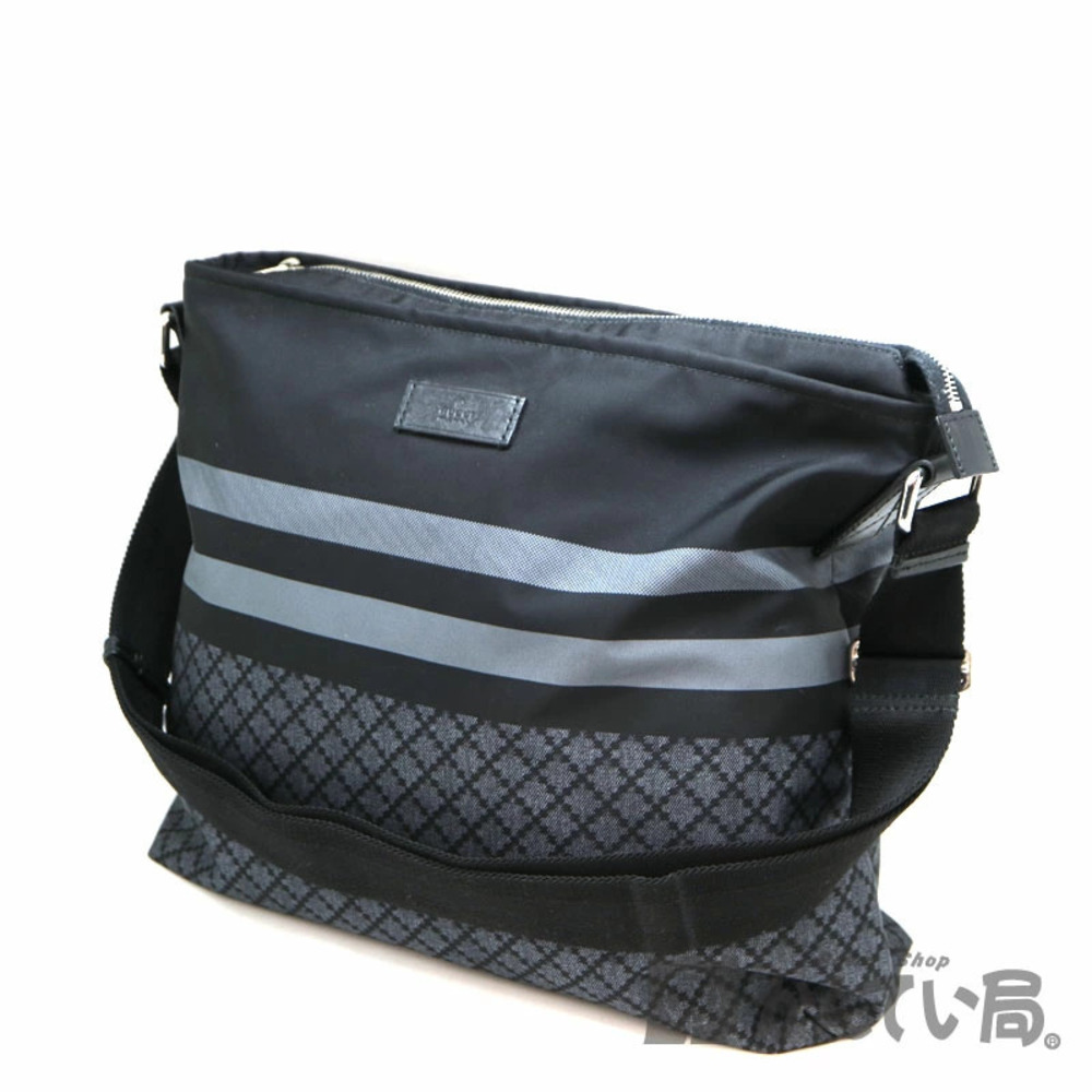 GUCCI Shoulder Bag Gray Black